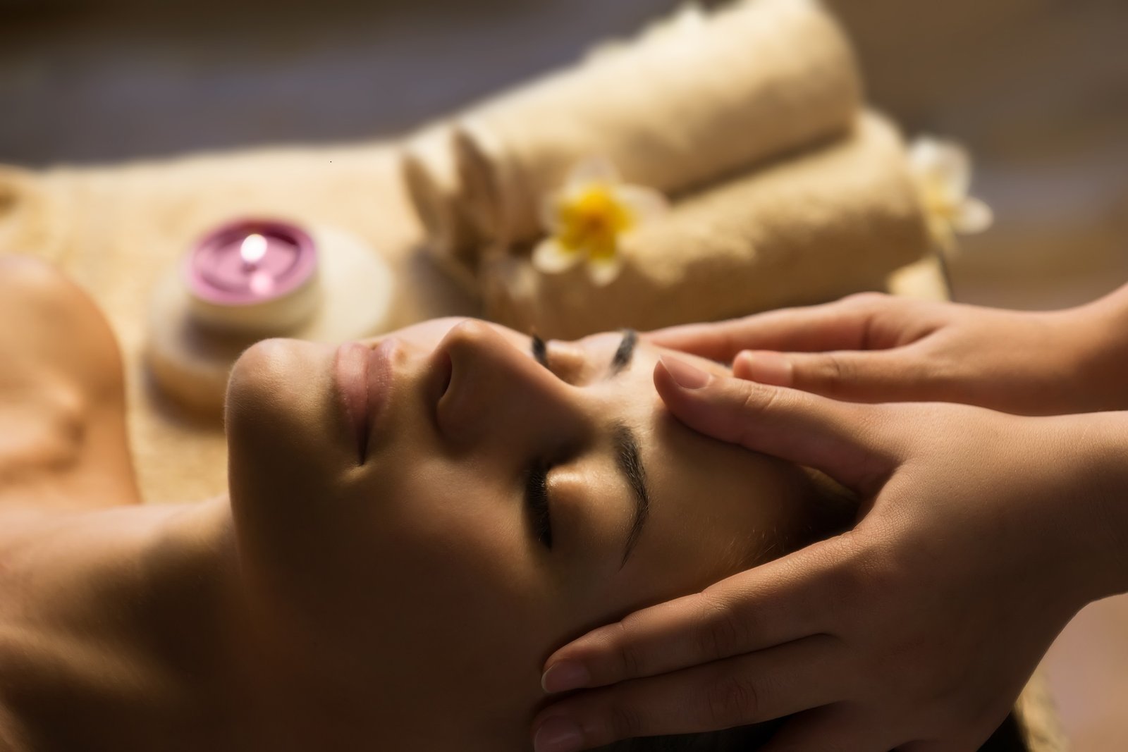 Person receiving a spa treatment